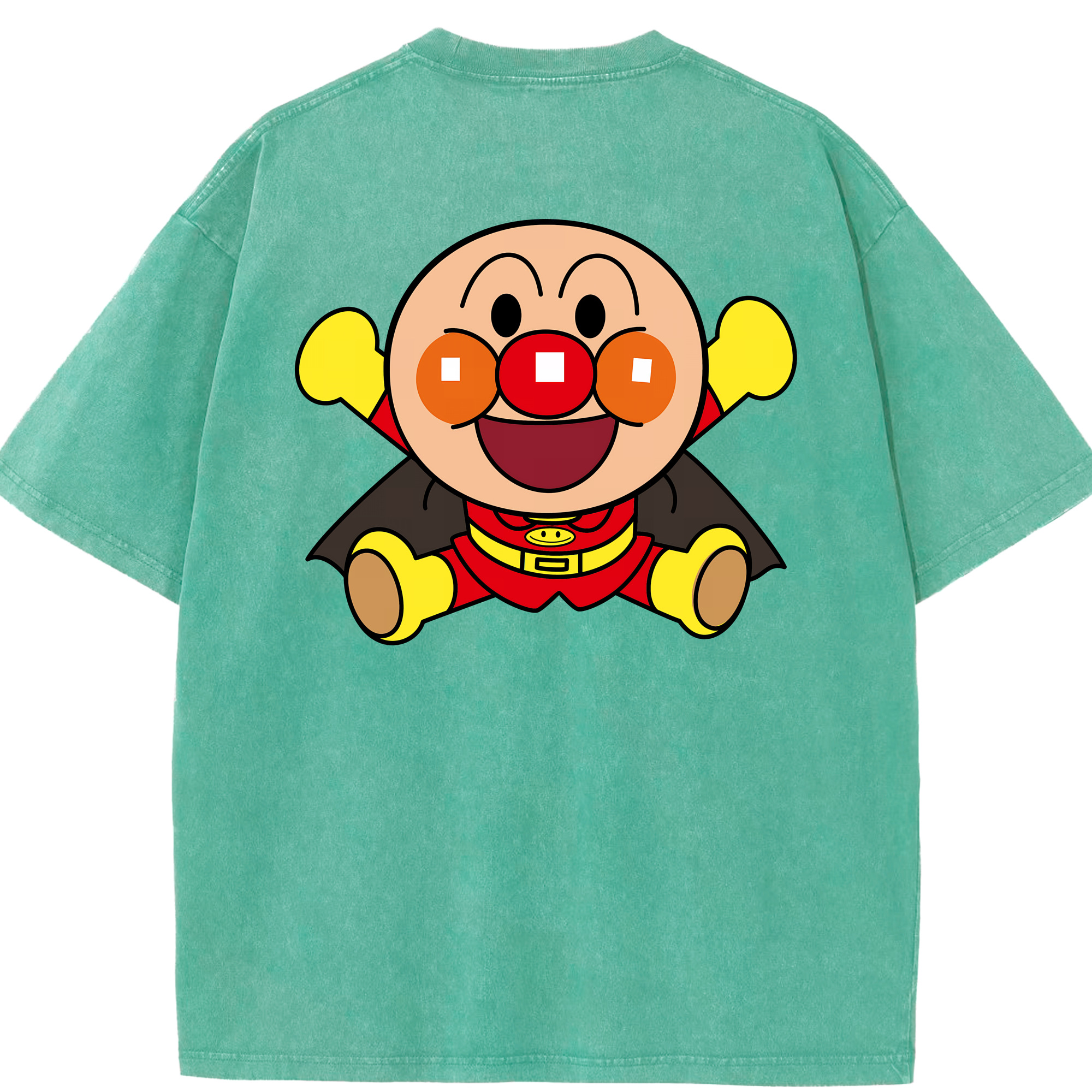 （画像用） アンパンマン Anpanman 綿100% ヴィンテージ風 半袖Tシャツ（背面プリント）